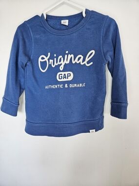 Baby Gap Blue Crewneck Sweatshirt Toddler Boy Size 3 Original Gap Graphic🩷